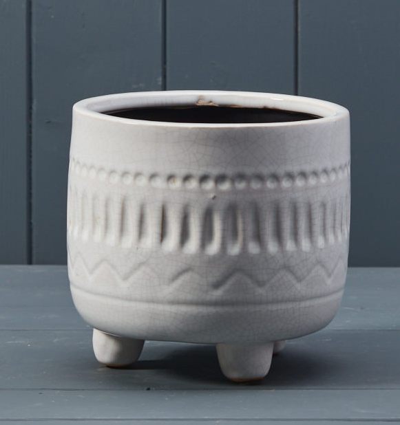 White Ceramic Pot (14.5cm)-0