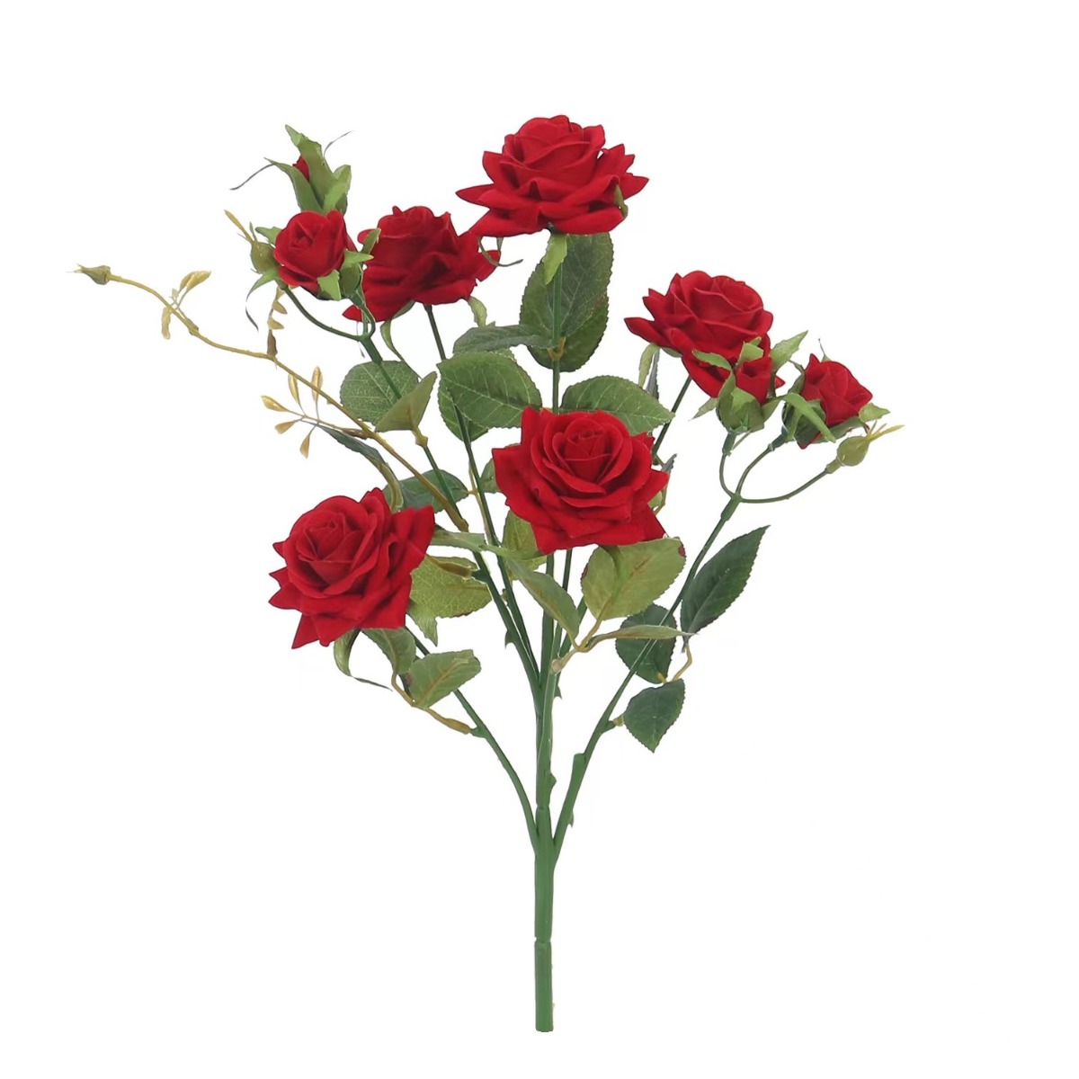 40cm Red Diamond Rose Foliage Bouquet