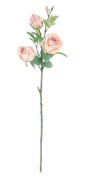 80cm Light Pink Rosebud Stem-0