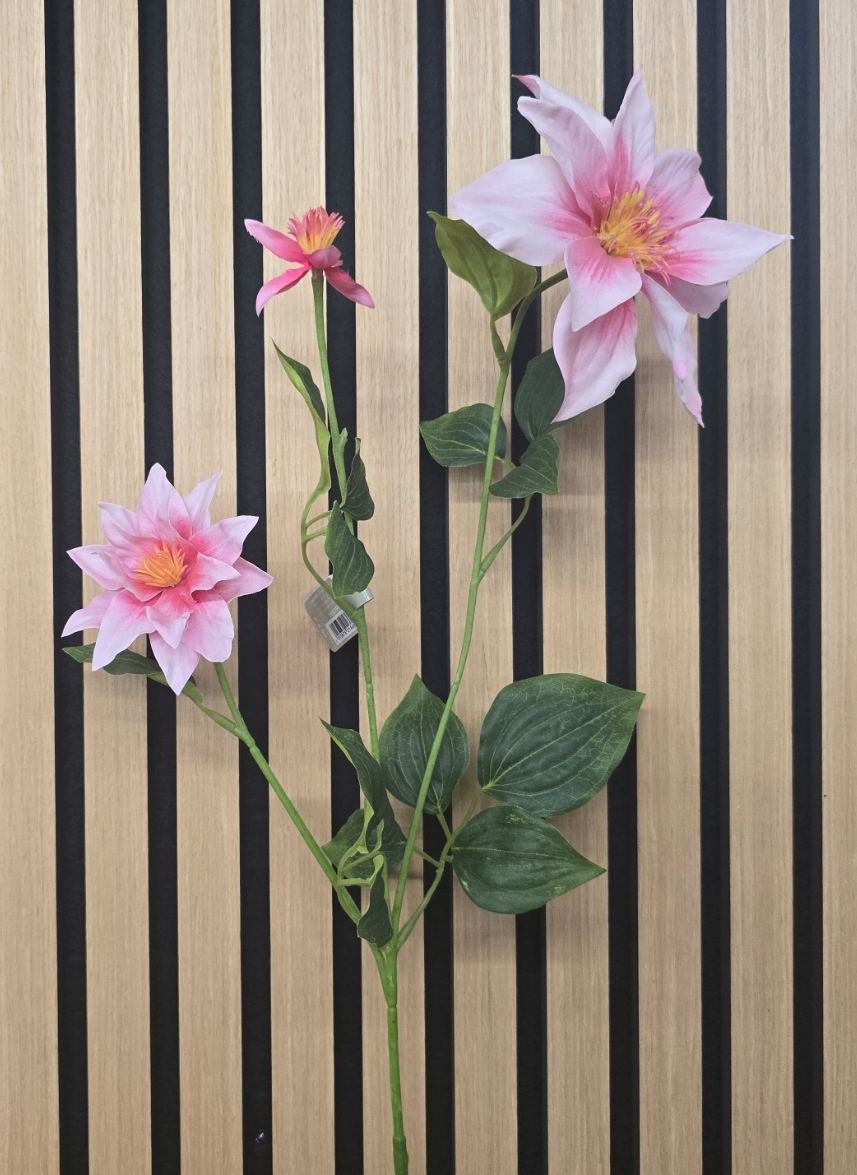 Artificial Clematis 90cm Pink