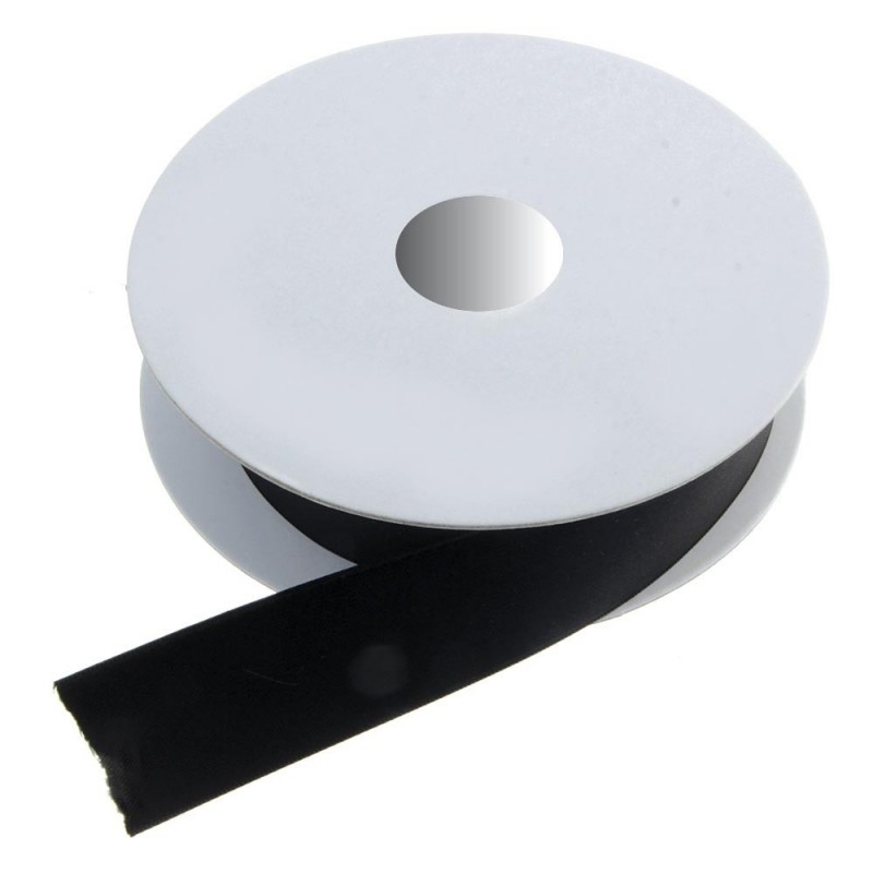 Double Face Satin 38mm x 20mtrs Black-0