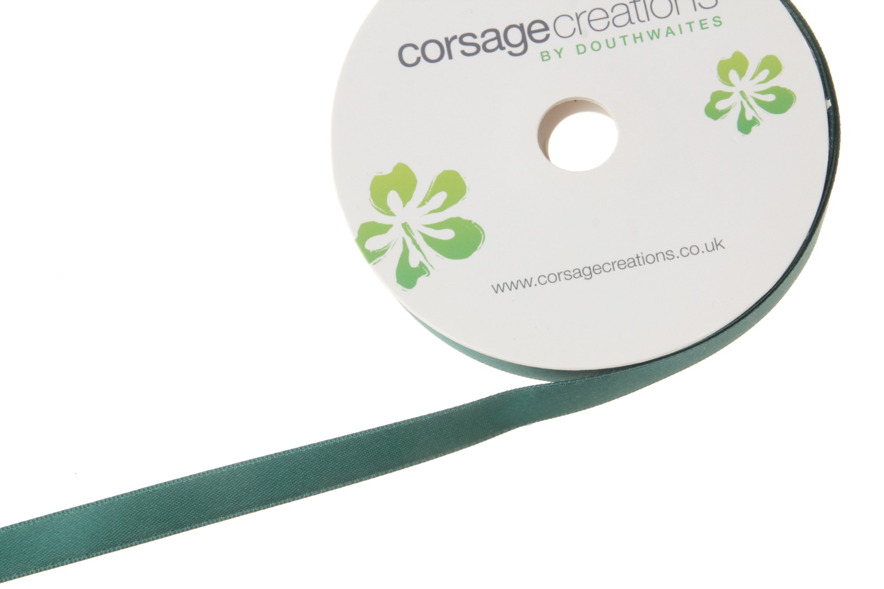Double Face Satin 38mm x 20mtrs Hunter Green-0