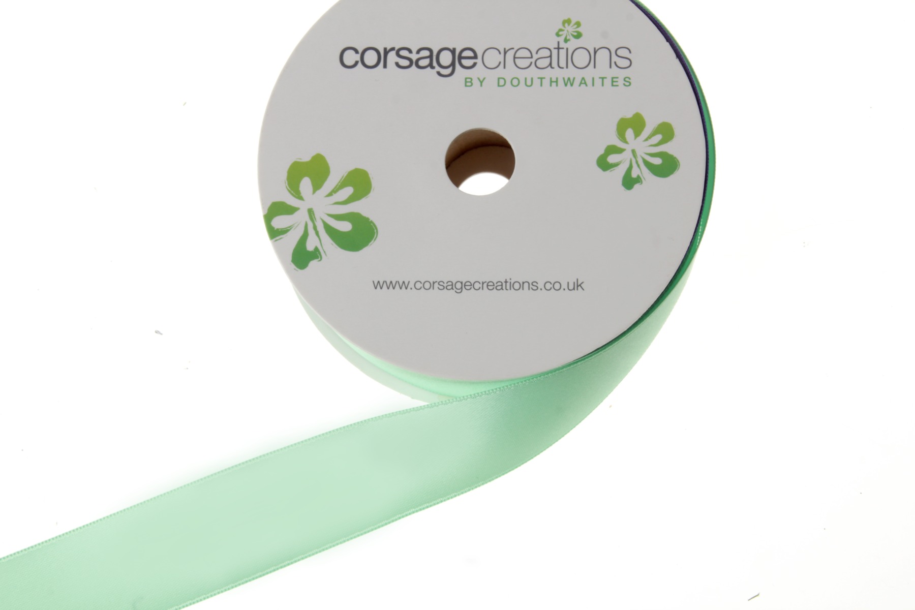 Double Face Satin 38mm x 20mtrs Mint Green-0