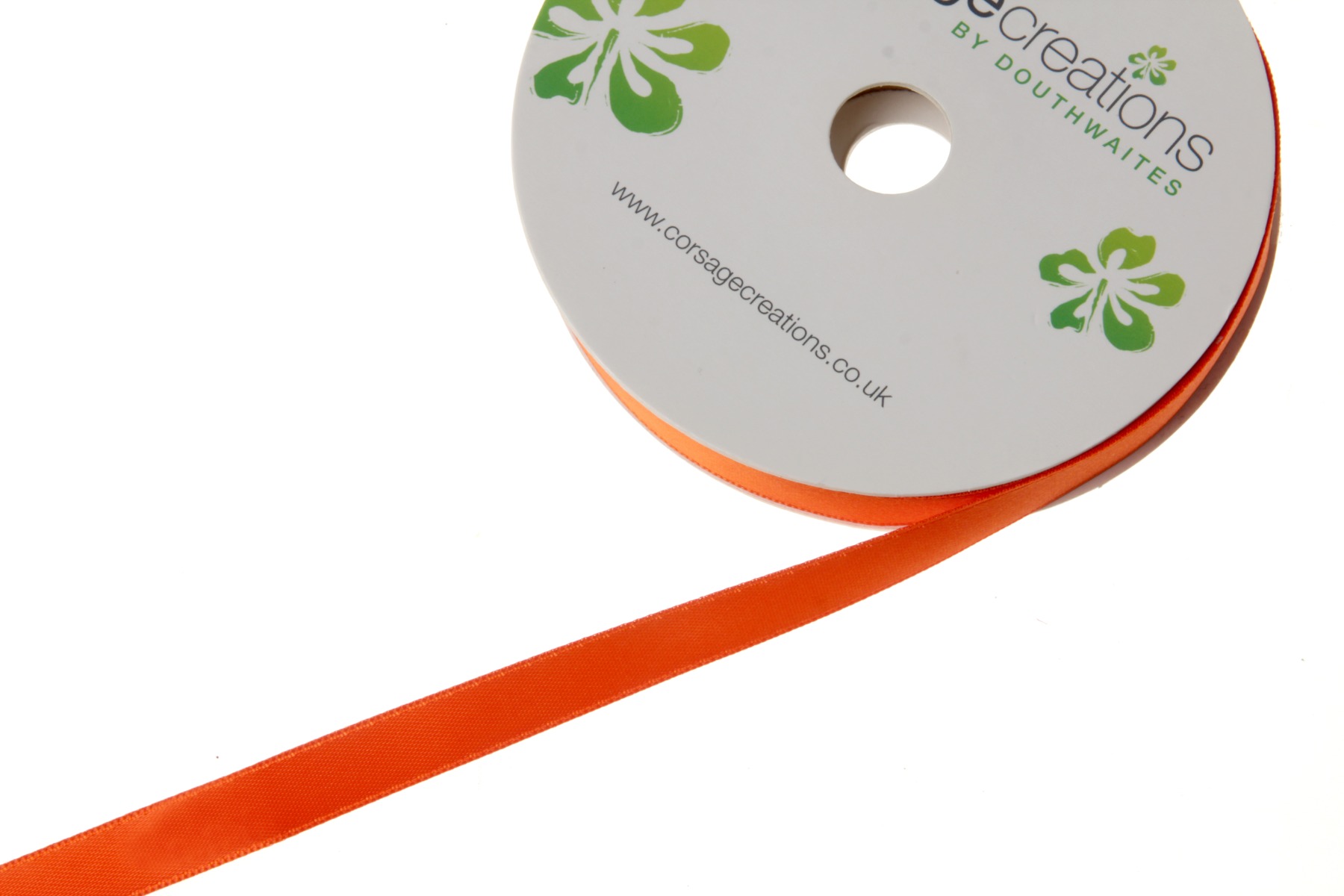 Double Face Satin 38mm x 20mtrs Orange-0