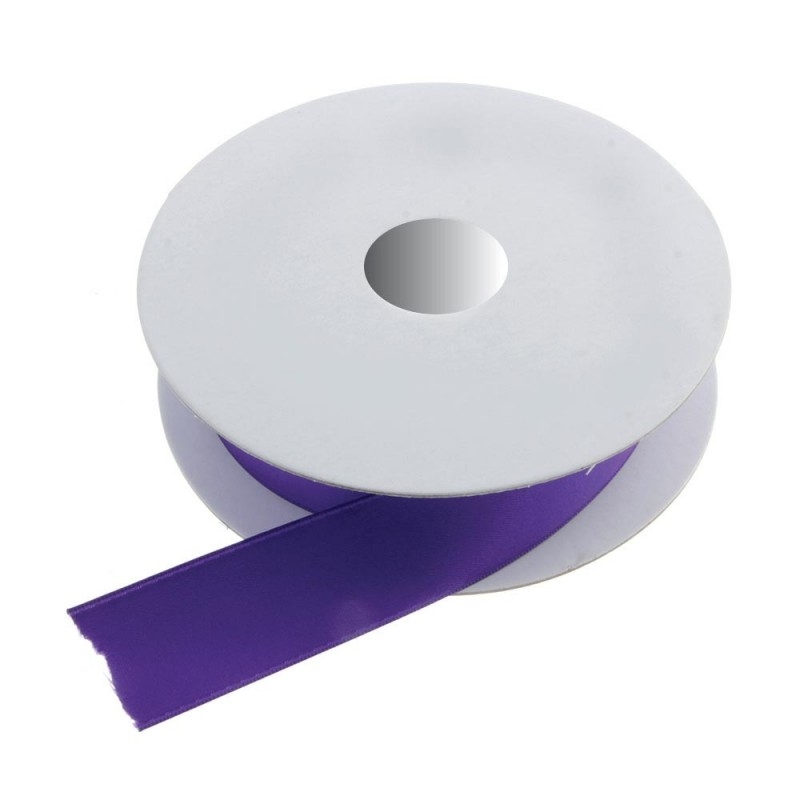 Double Face Satin 38mm x 20mtrs Purple-0