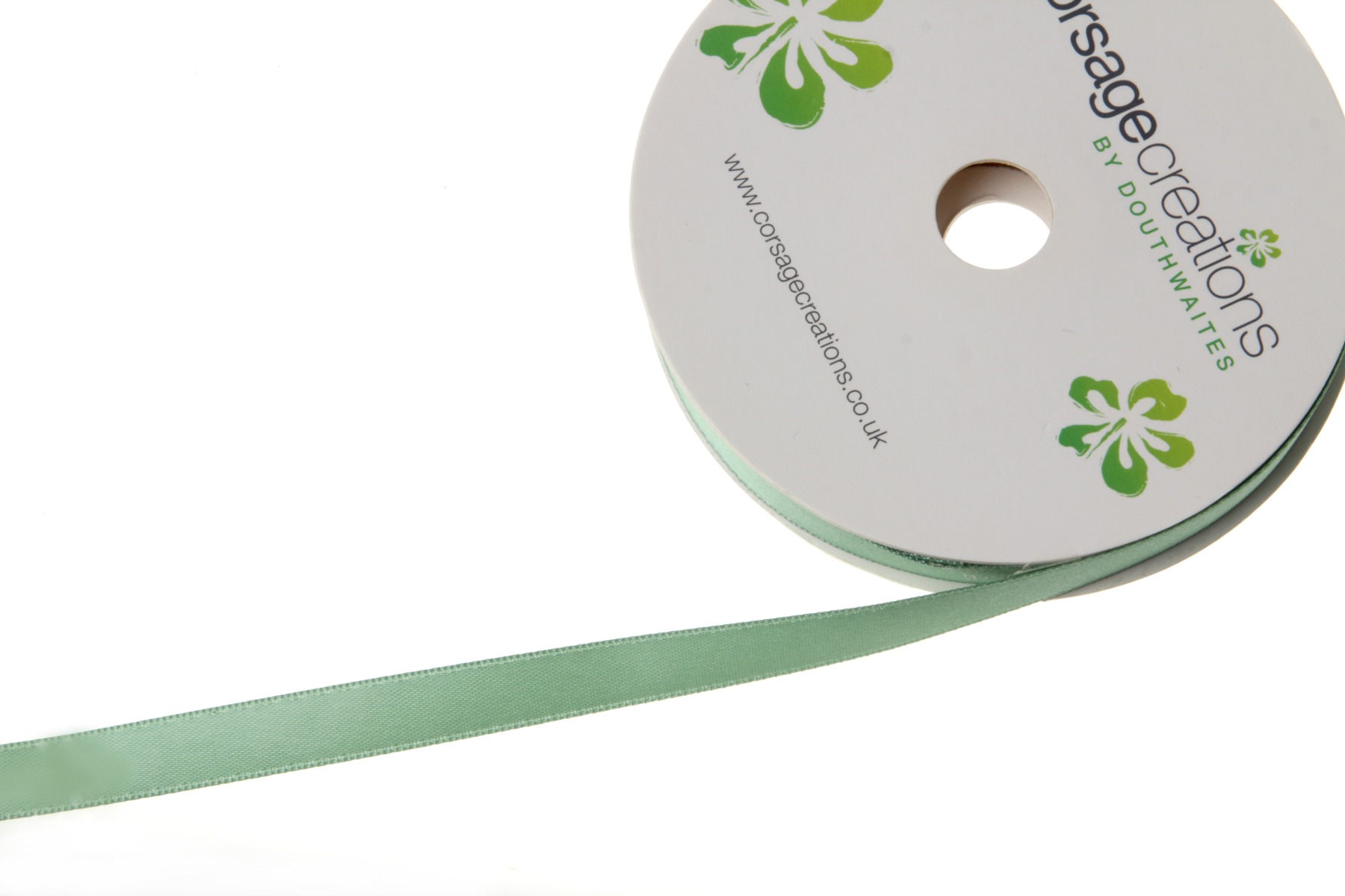 Double Face Satin 38mm x 20mtrs Sage Green-0