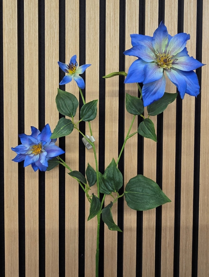Artificial Clematis 90cm Blue