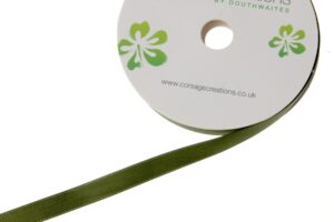 Double Face Satin 38mm x 20mtrs Moss Green-0