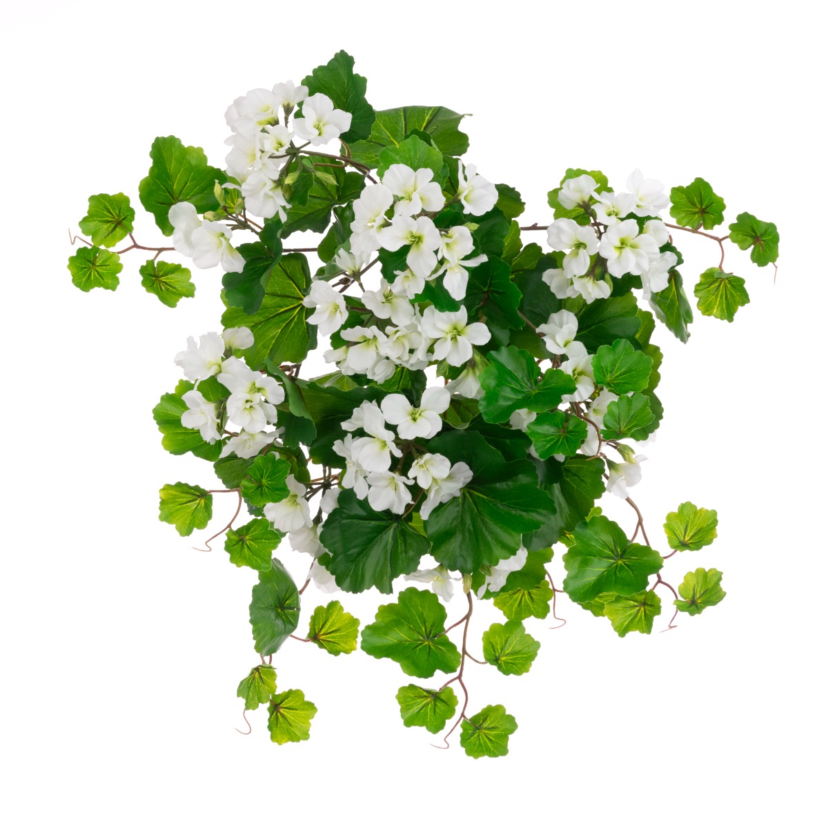 Artificial Geranium Bush White 60cm UV Protected