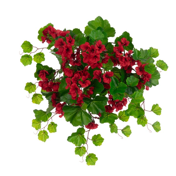 Artificial Geranium Bush Red 60cm UV Protected