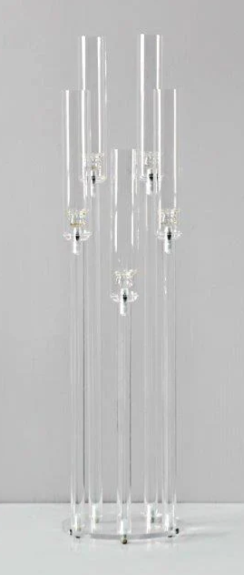 Round Base Acrylic Candleholder 22 x 22 x 88cm-0