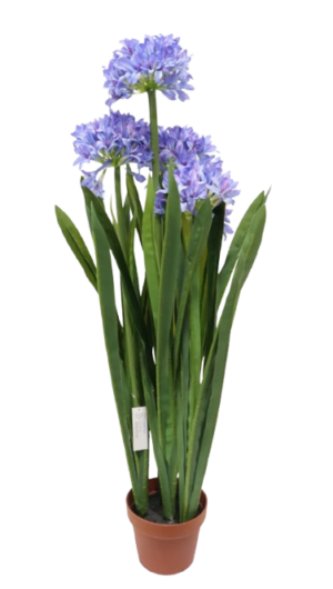 Artificial Agapanthus Plant Blue 103cm-0