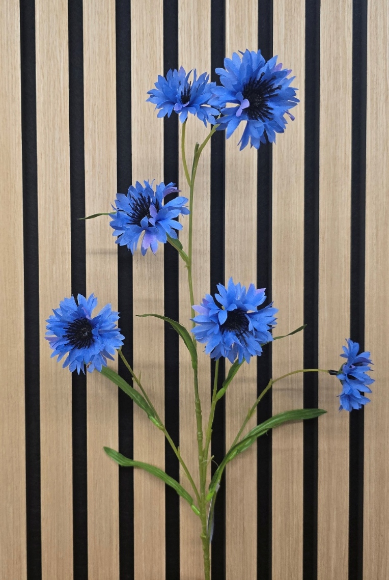 Artificial Cornflower Spray Light Blue