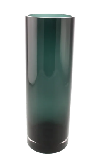 35cm 50% Recycled Glass Cylinder Smokey-0