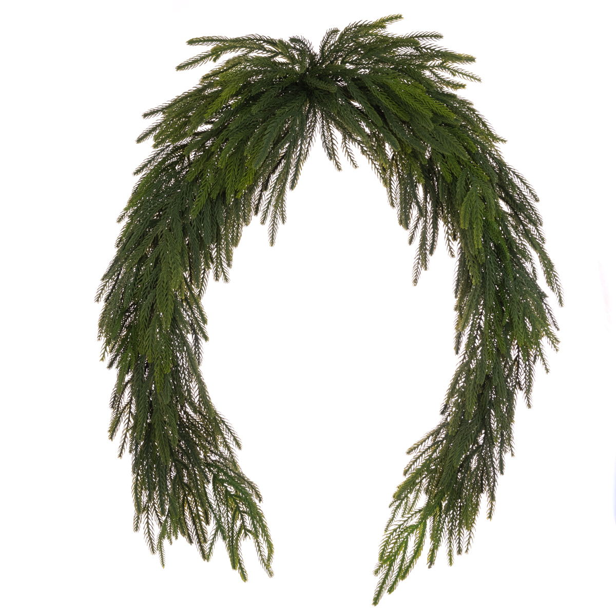 Waxed Pine Swag Garland 180cm-0
