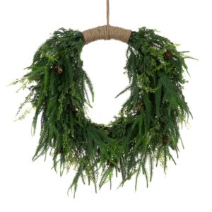 Cedar Pine Jute Wreath 60cm-0