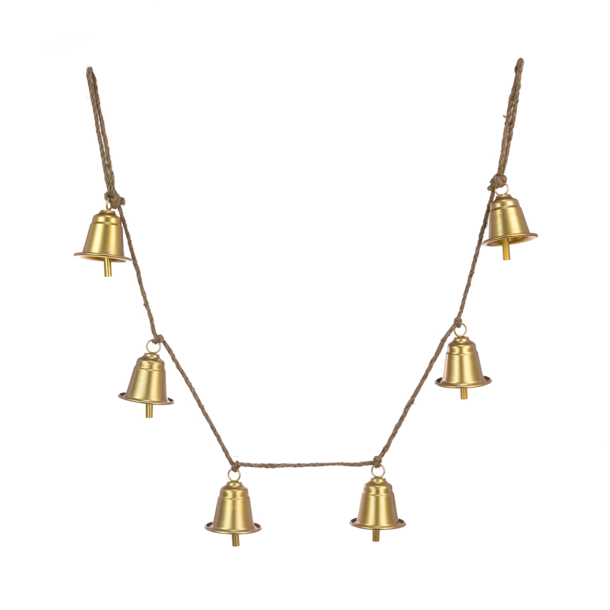 METAL Bell Garland 138cm Gold