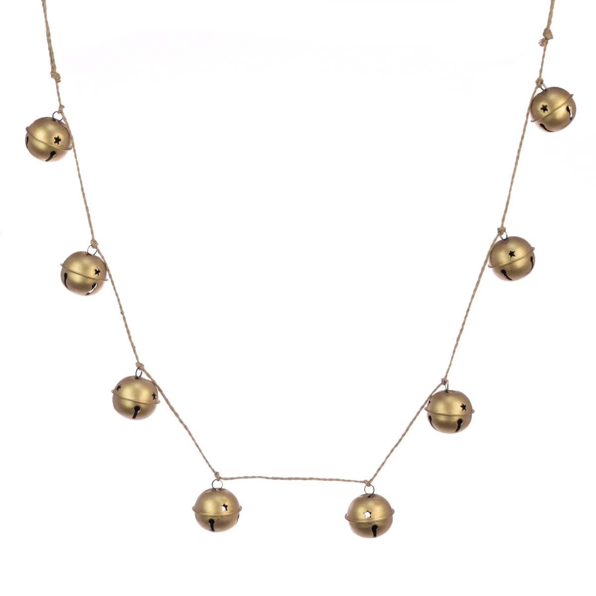 METAL Bell Garland 110cm Champagne-0