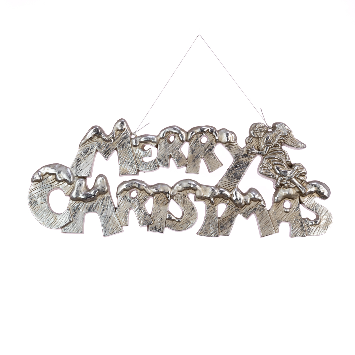 Silver Merry Christmas Sign-0