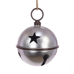 METAL Bell W/Star 33cm Silver-0