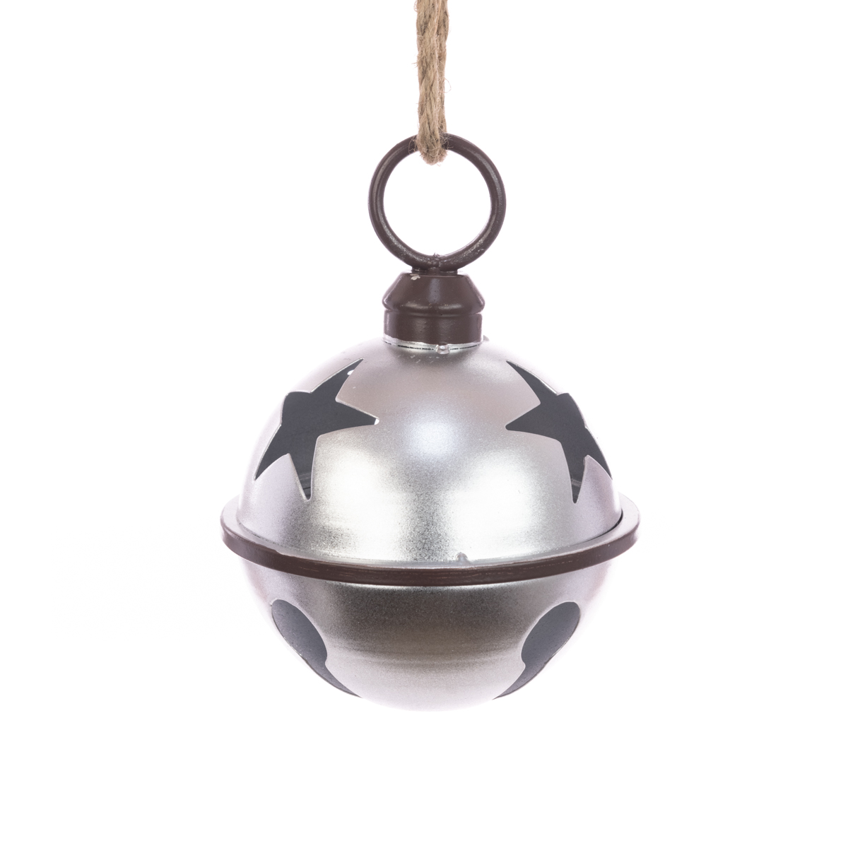 METAL Bell W/Star 25cm Silver-0