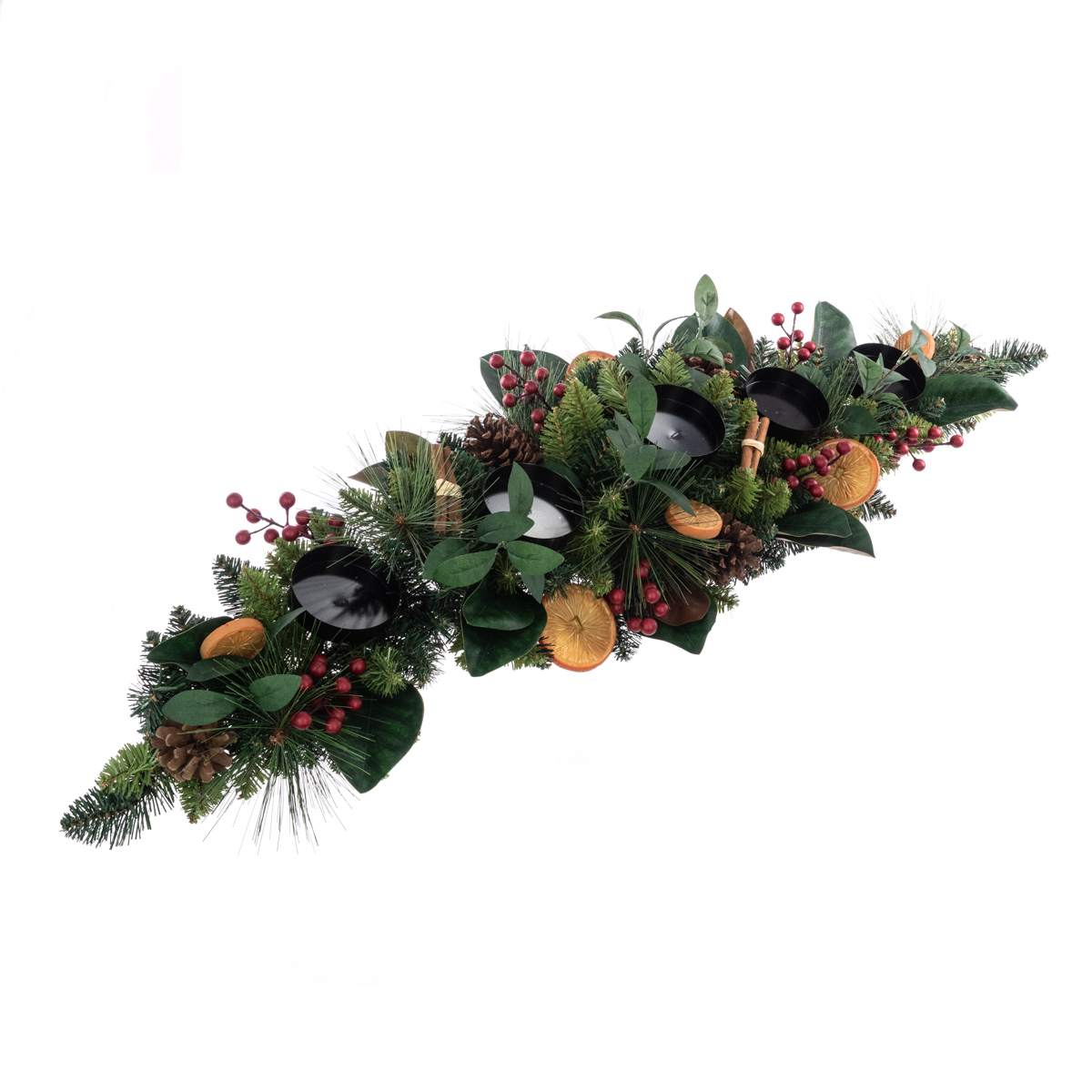 Pine C/Holder W/Orange Slices 122cm-0