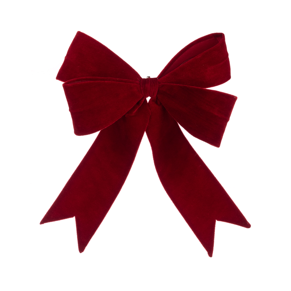 Velvet Wired Bow 48cm Red-0