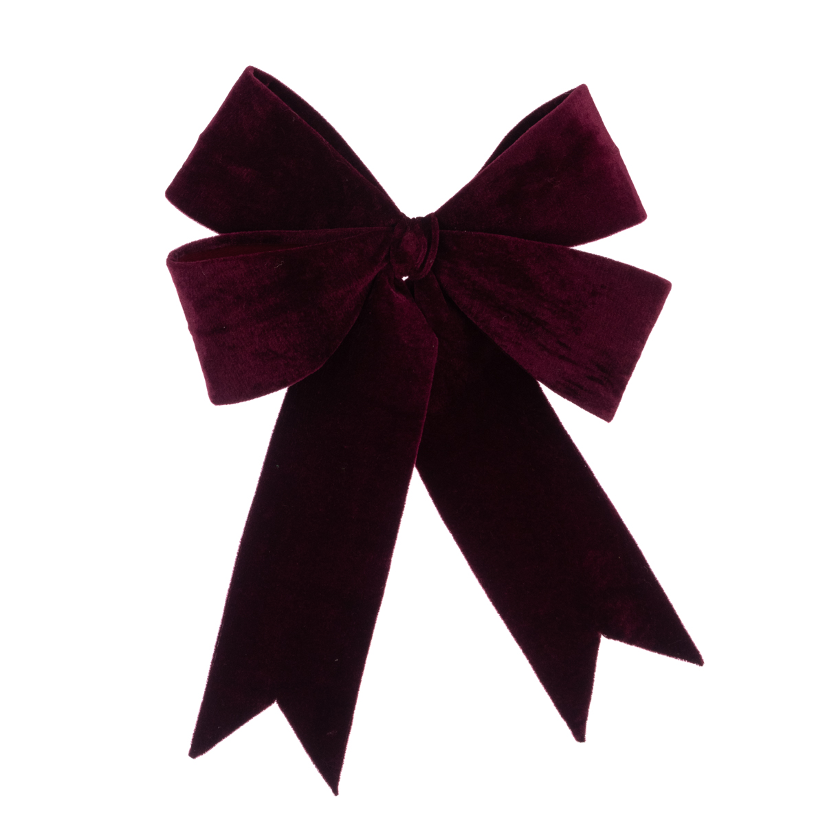 Velvet Wired Bow 48cm Burgundy-0