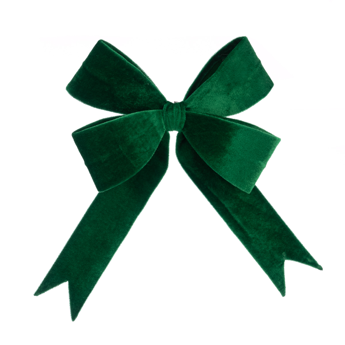 Velvet Wired Bow 35cm Green-0
