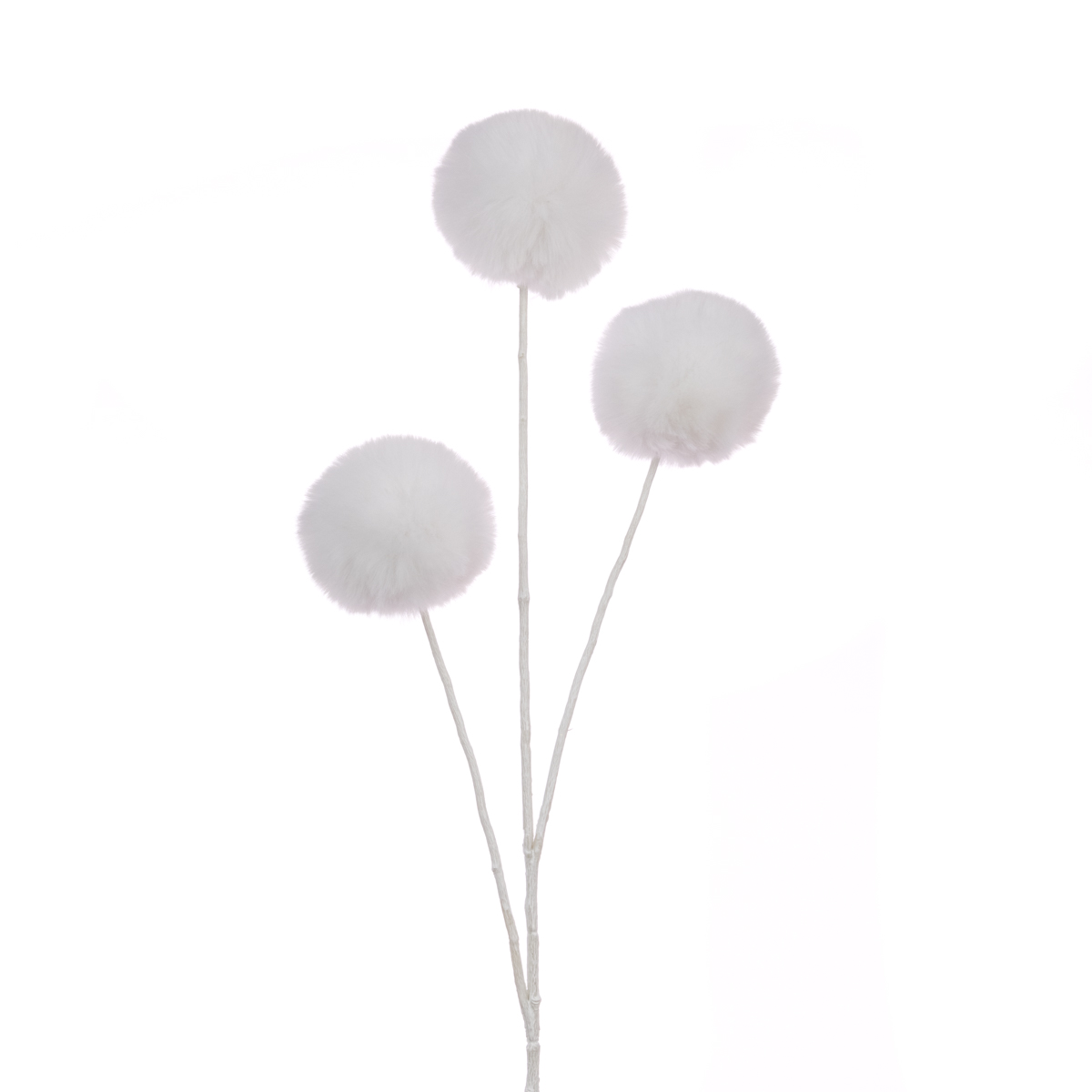 Fluffy Pom Pom Spray 73cm White-0