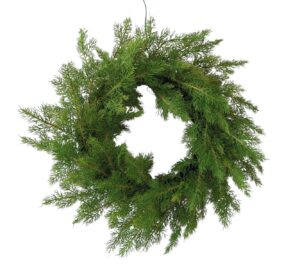 Artificial Cedar Wreath - Green (60cm diameter)-0