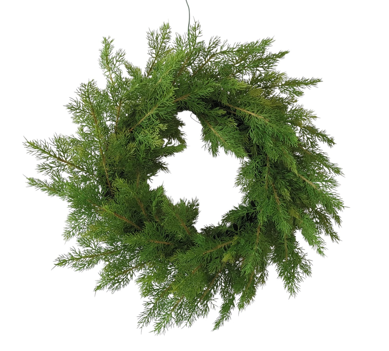 Artificial Cedar Wreath - Green (60cm diameter)-0