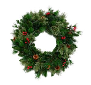 Fantastic Pine Wreath - Green (130 tips, 60cm diameter)-0