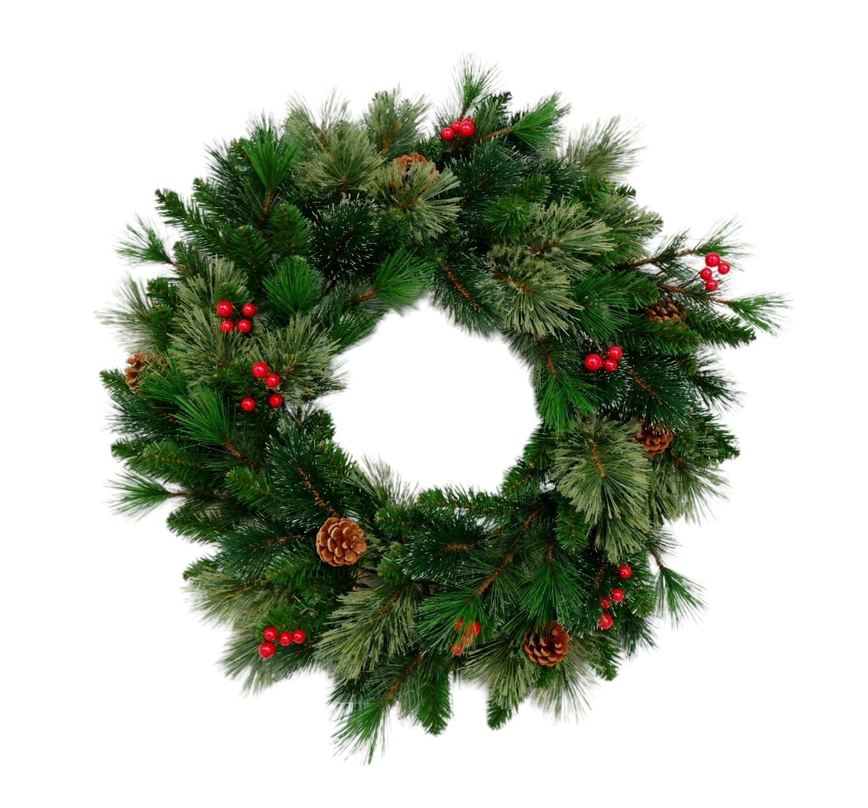 Fantastic Pine Wreath - Green (130 tips, 60cm diameter)-0