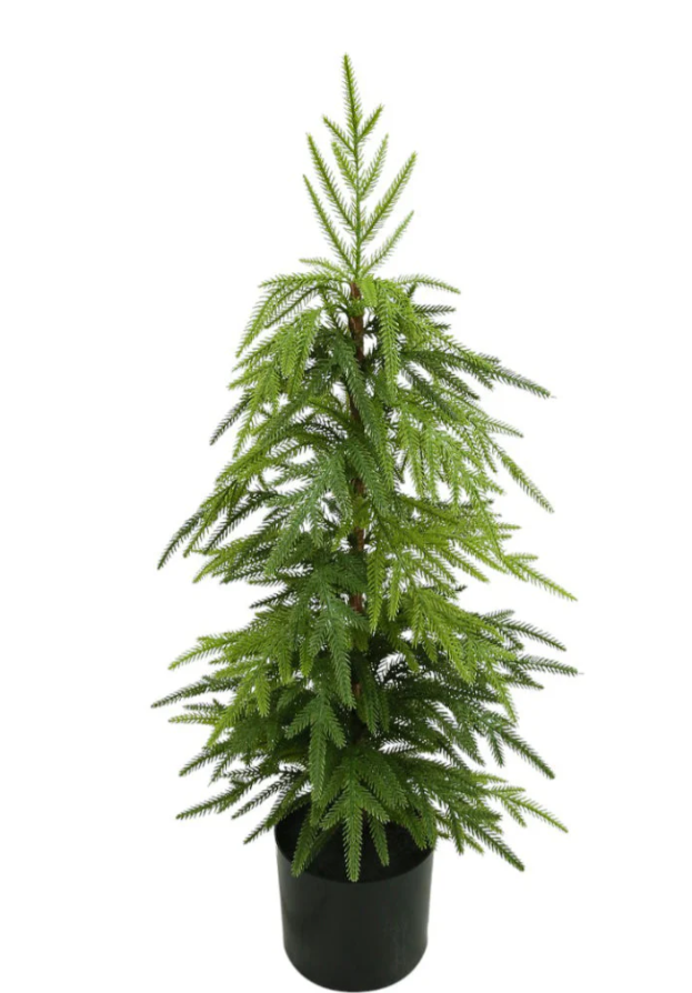 124cm Potted Pine Tree - Green (124cm long)