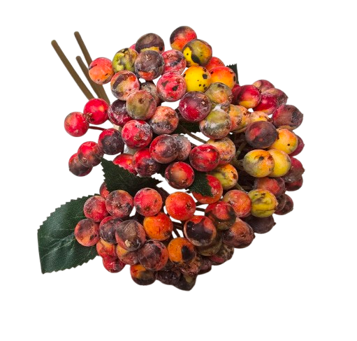 Berry Bundle - Orange (3 stems, 25cm long)