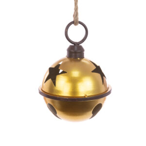 METAL Bell W/Star 25cm Gold-0