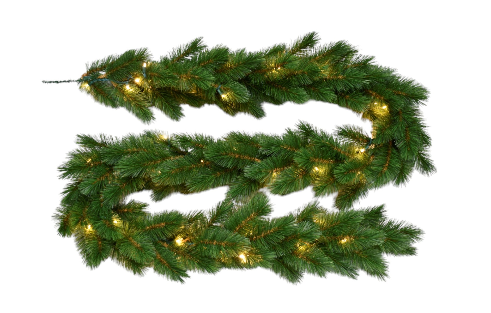 Artificial Evergreen Mountain Garland with LEDs - 275cm