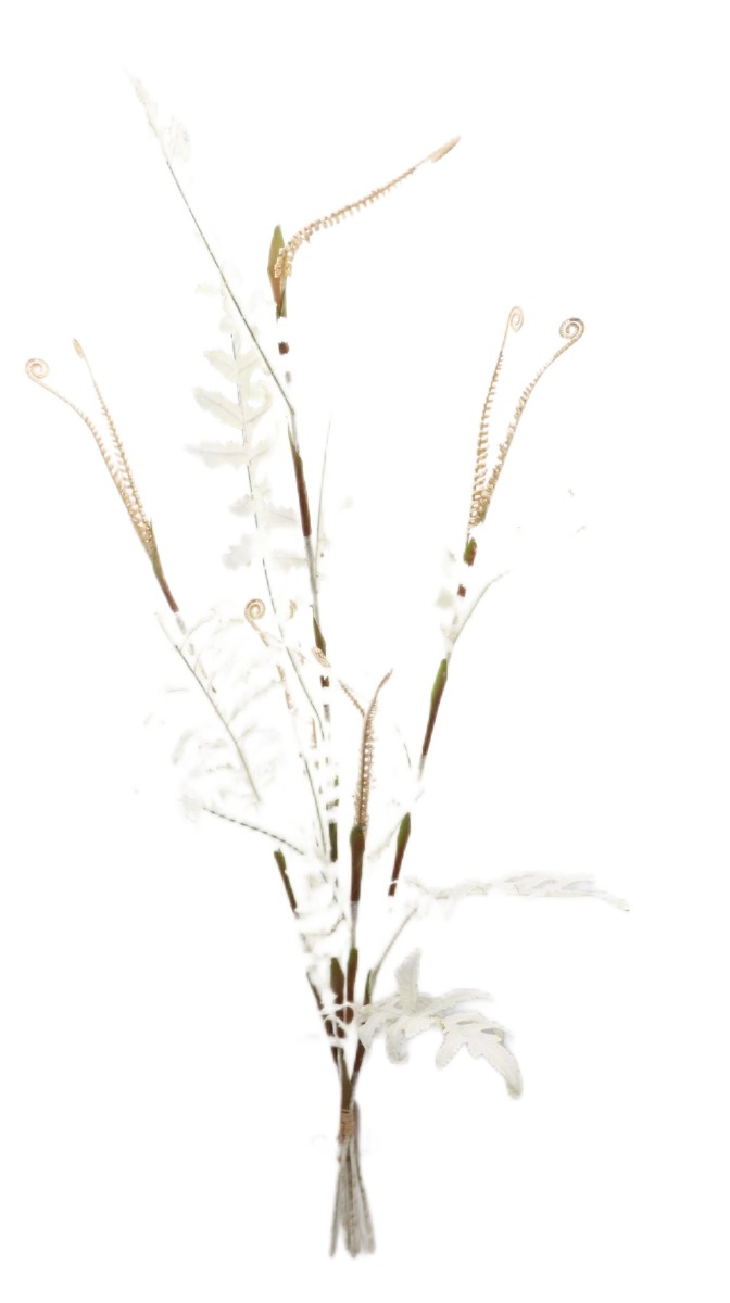 Artificial Dry Fern Bundle - White/Ivory 120cm-0