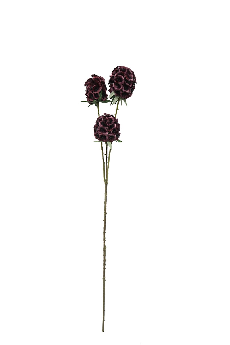 Artificial Scabiosa Stellata - Purple (3 heads, 71cm long)-0
