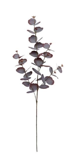 Artificial Spiral Eucalyptus Spray - Burgundy 87cm-0