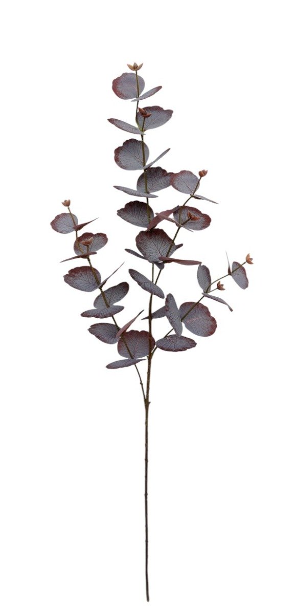 Artificial Spiral Eucalyptus Spray - Burgundy 87cm-0