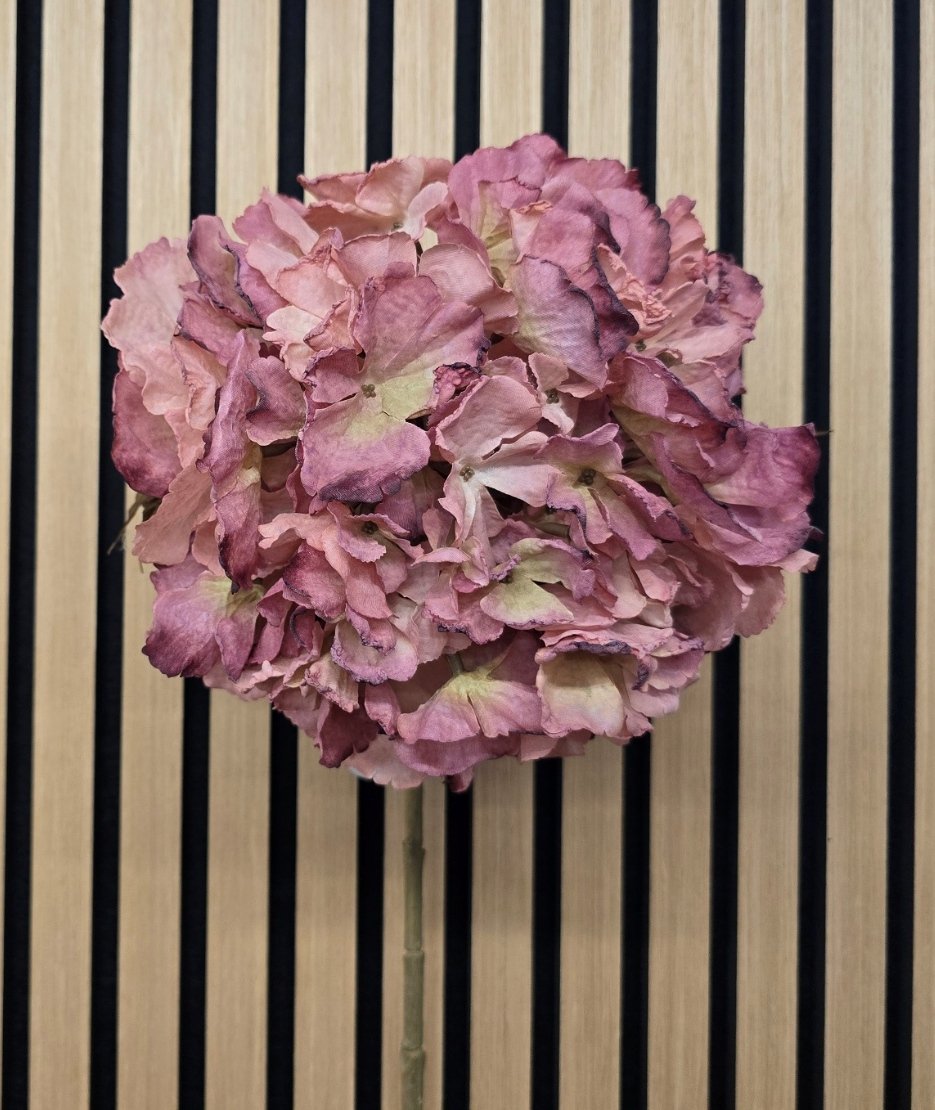 Dry Look Hydrangea – Pink (25cm diameter, 80cm long)