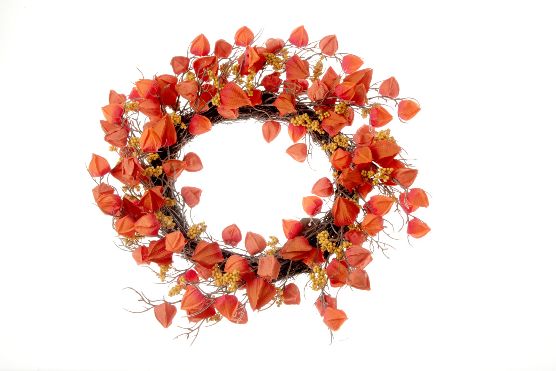 Physalis Wreath - Orange/Brown (60cm diameter)-0