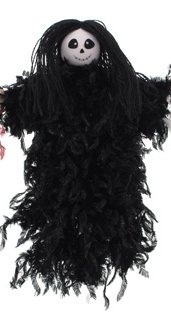28cm Fabric Ghost Hanger Black (N50615)-0