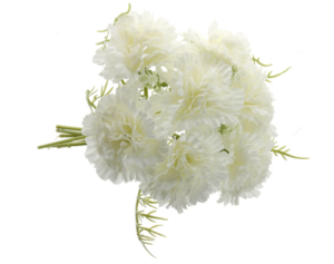 Carnation Bush 37cm - Ivory/White-0
