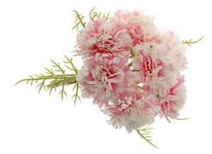 Carnation Bush 37cm - Pink/White-0
