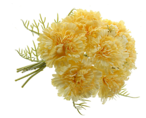 Carnation Bush 37cm - Yellow-0