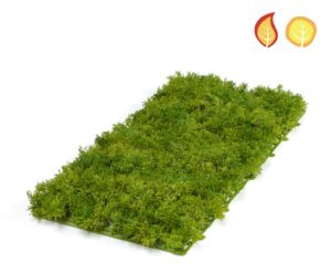 Artificial Moss Mat Green 50x25cm FR & UV