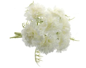 Carnation Bush 37cm - Ivory/White-0
